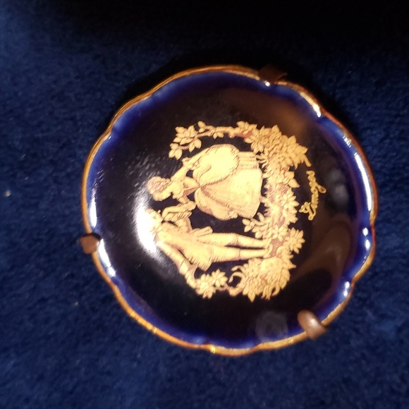 Limoges Cobalt Blue and Gold Miniature Plate Porcelain - Picture 2 of 4